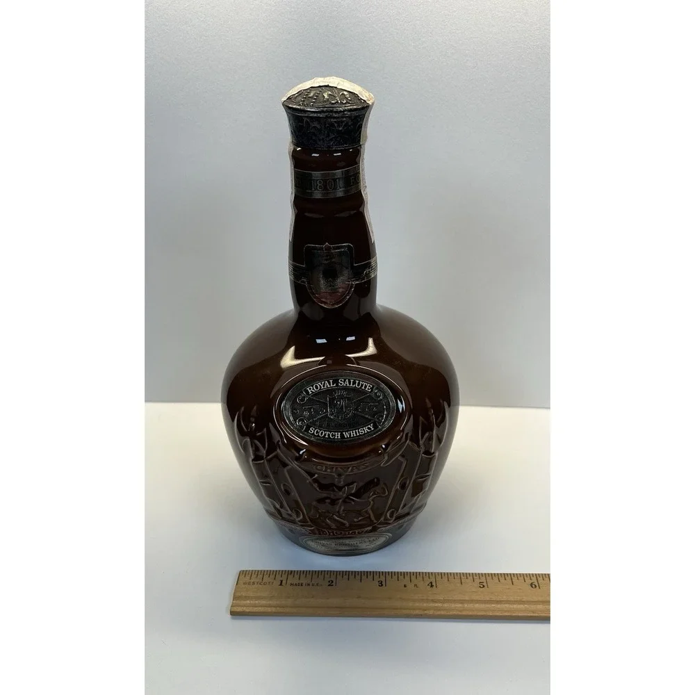 Chivas Royal Salute 21 Years Old Whisky Brown Bottle In Box With Velvet BagEMPTY